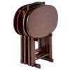 Nathan 5-Pc Snack Table Set; Cappuccino