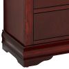 Traditional Style Wooden Dresser with Six Drawers, Cherry Brown